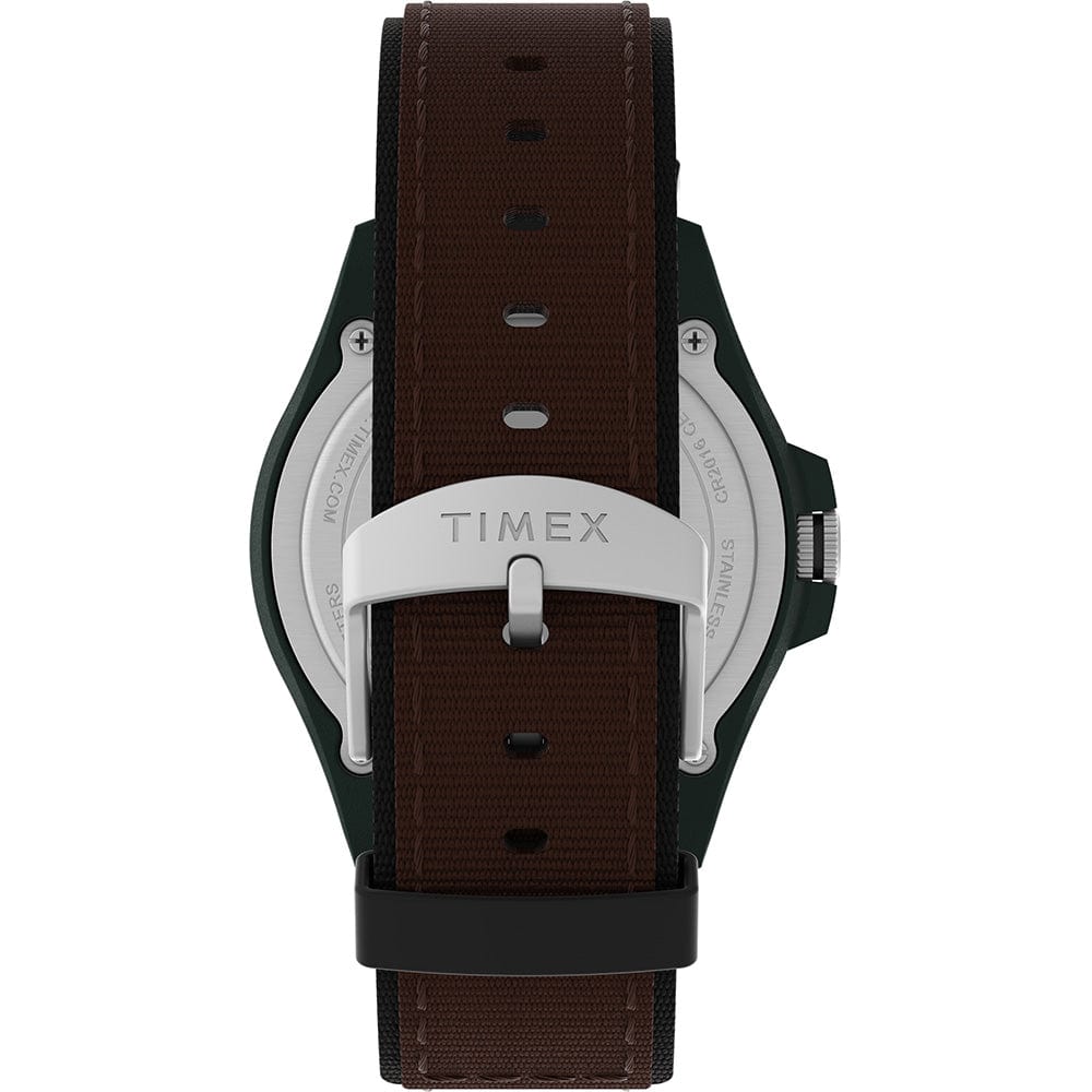 Timex Expedition Acadia Rugged Black Resin Case - Natural Dial - Brown/Black Fabric Strap [TW4B26500] - The Happy Skipper