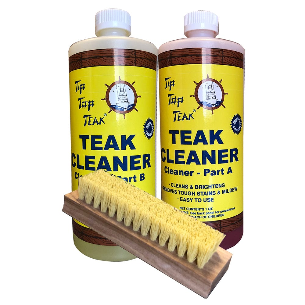 Tip Top Teak Cleaner Kit Part A Part B w/Brush [TK860] - The Happy Skipper