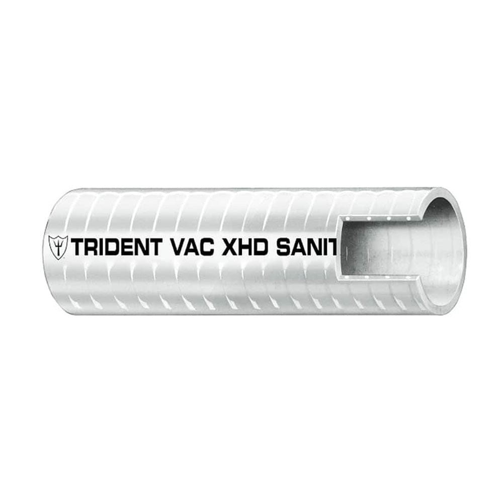 Trident Marine 1-1/2" VAC XHD Sanitation Hose - Hard PVC Helix - White - Sold by the Foot [148-1126-FT] - The Happy Skipper