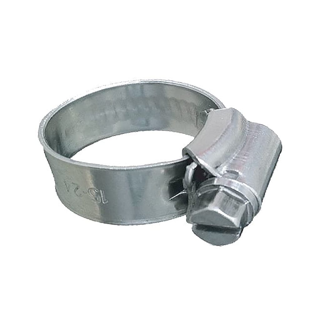 Trident Marine 316 SS Non-Perforated Worm Gear Hose Clamp - 3/8" Band - 11/32"-25/32" Clamping Range - 10-Pack - SAE Size 6 [705-0381] - The Happy Skipper