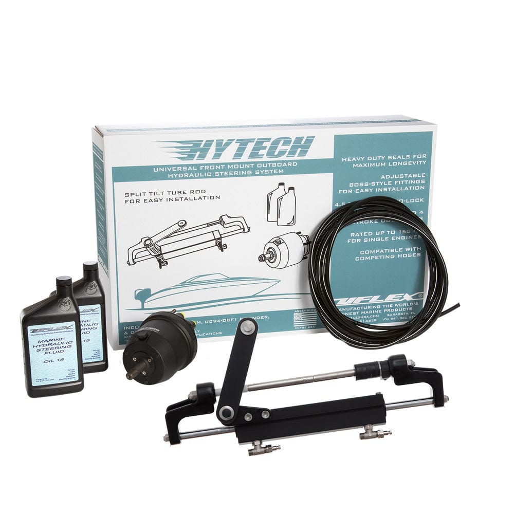 Uflex HYTECH 1.1 Front Mount OB System up to 175HP - Includes UP20 FM Helm, 2qts of Oil, UC95-OBF Cylinder 40 Tubing [HYTECH 1.1] - The Happy Skipper