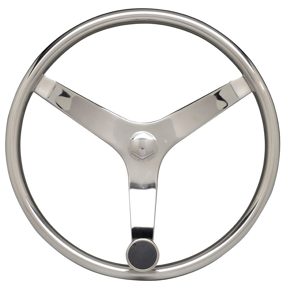 Uflex - V46 - 13.5" Stainless Steel Steering Wheel w/Speed Knob [V46] - The Happy Skipper