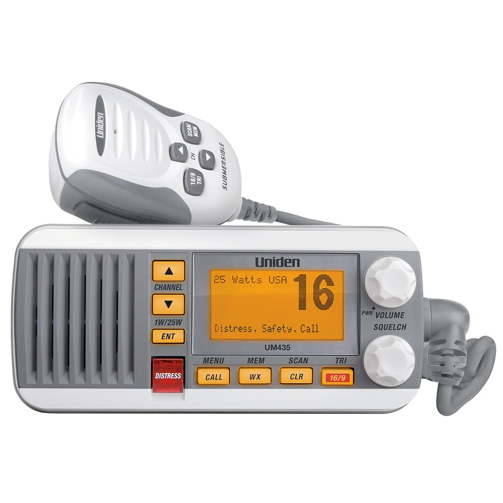 Uniden UM435 Fixed Mount VHF Radio - White [UM435] - The Happy Skipper