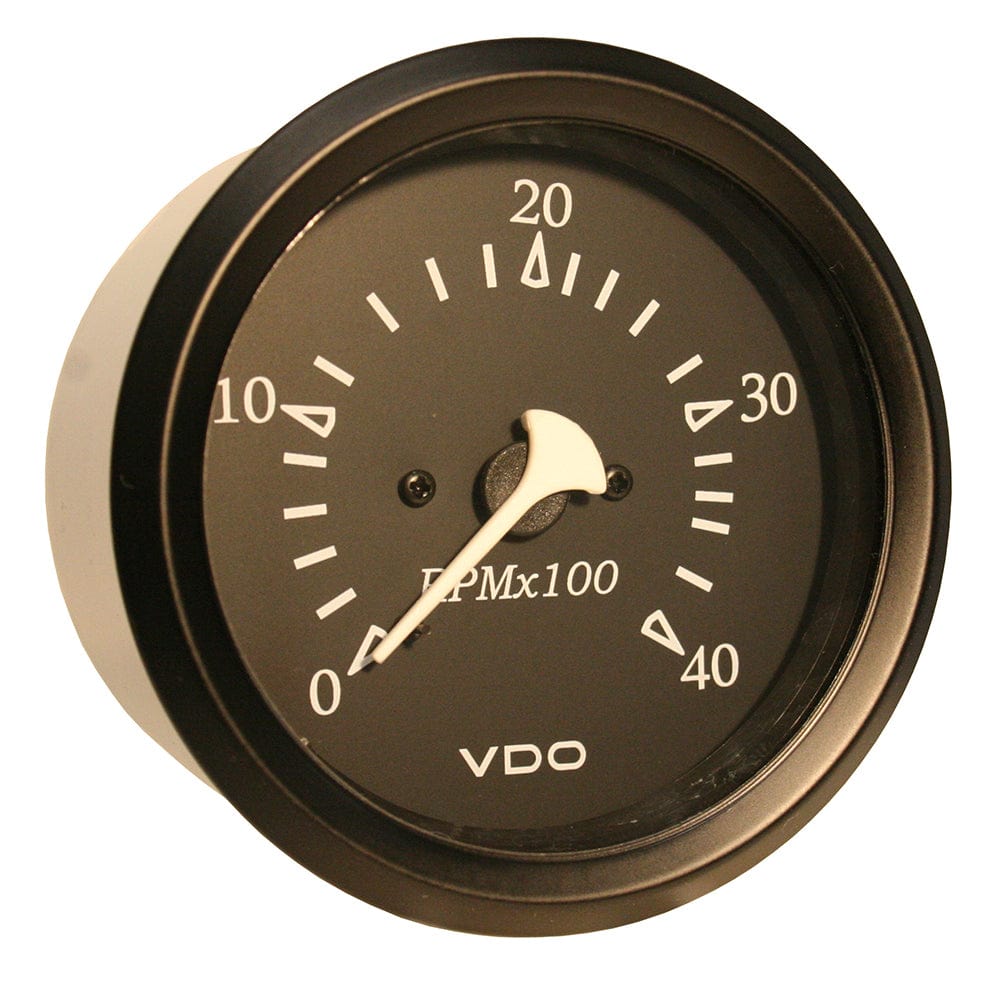VDO Cockpit Marine 85MM (3-3/8") Diesel Tachometer - 4000 RPM - Black Dial/Bezel [333-11915] - The Happy Skipper