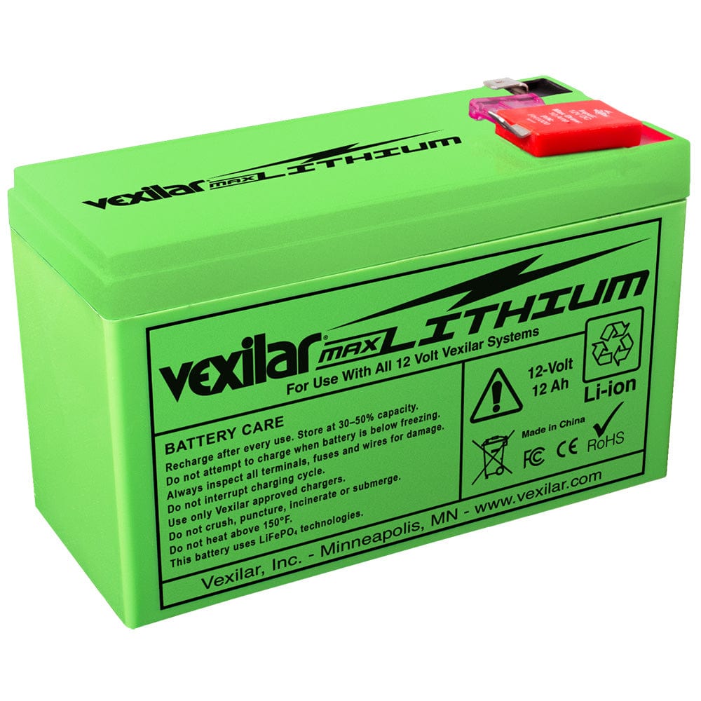 Vexilar 12V - 12 AH Max Lithium Battery [V-200L] - The Happy Skipper