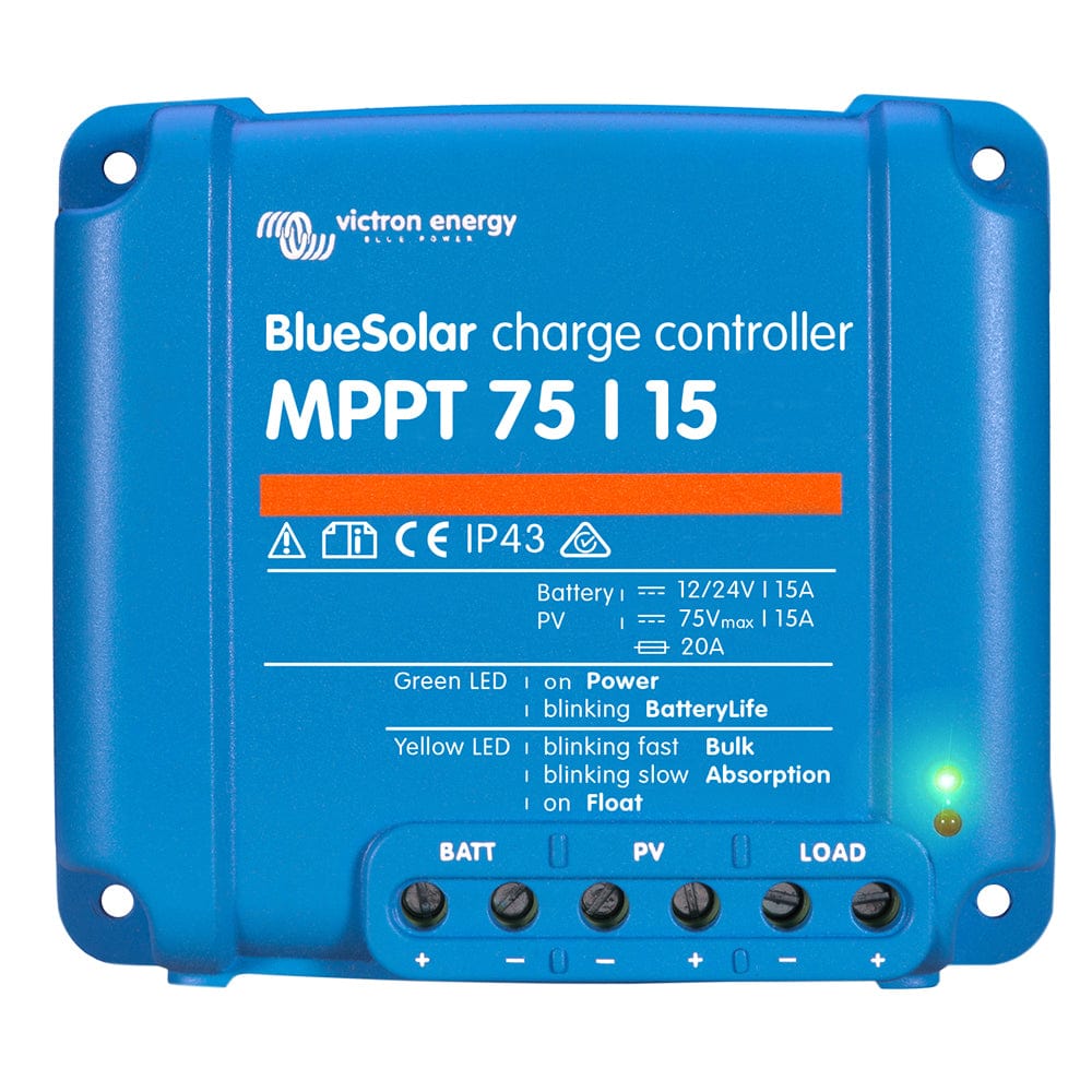 Victron BlueSolar MPPT Charge Controller - 75V - 15AMP - UL Approved [SCC010015050R] - The Happy Skipper