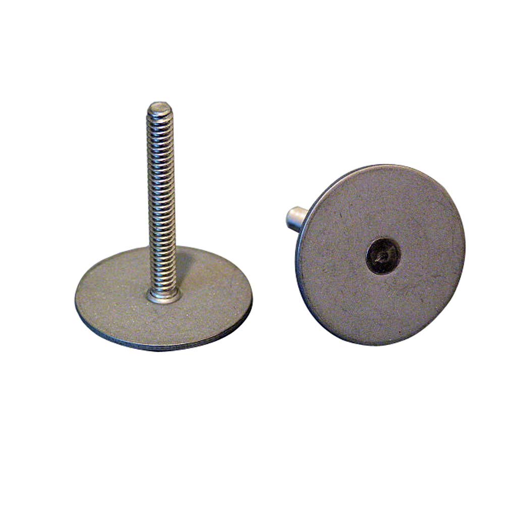 Weld Mount Stainless Steel Stud 1.25" Base 10 x 24 Threads 1.00" Tall - 15 Quantity [102416] - The Happy Skipper