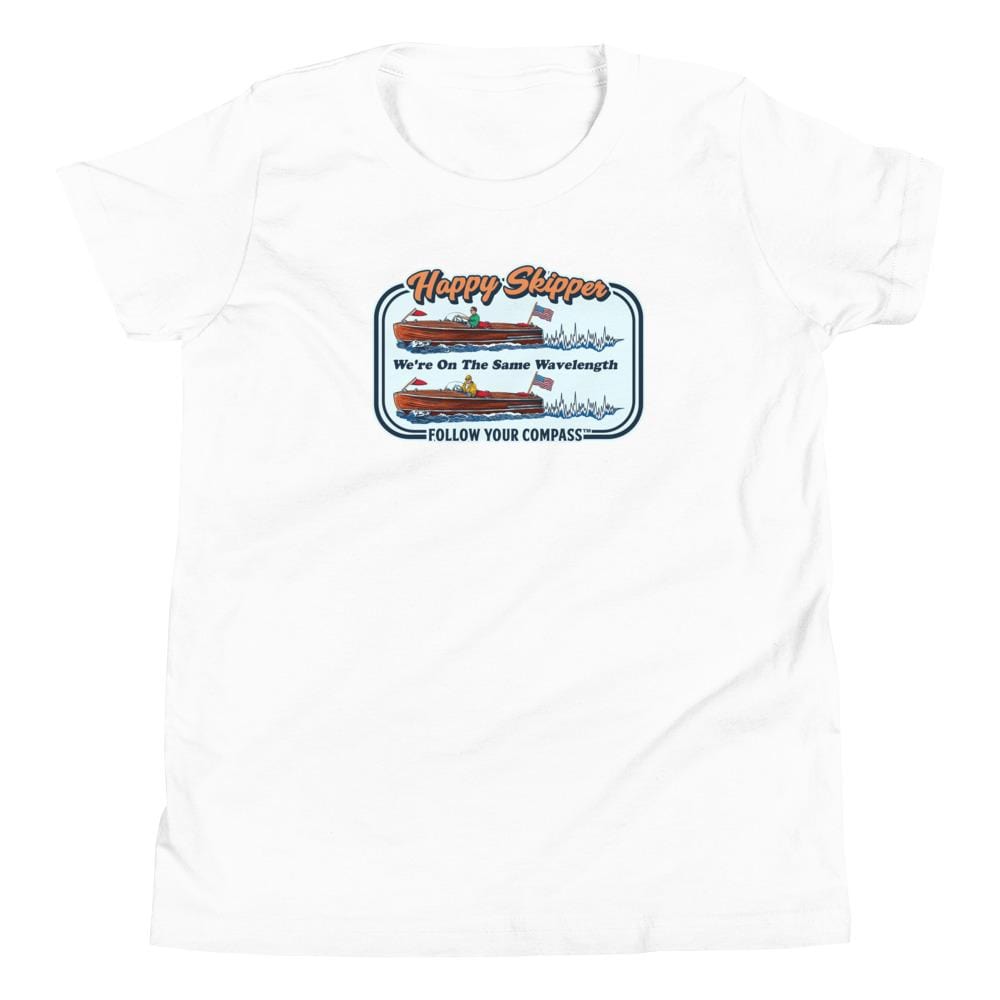 We're on the Same Wavelength™ Youth Short Sleeve T-Shirt - The Happy Skipper