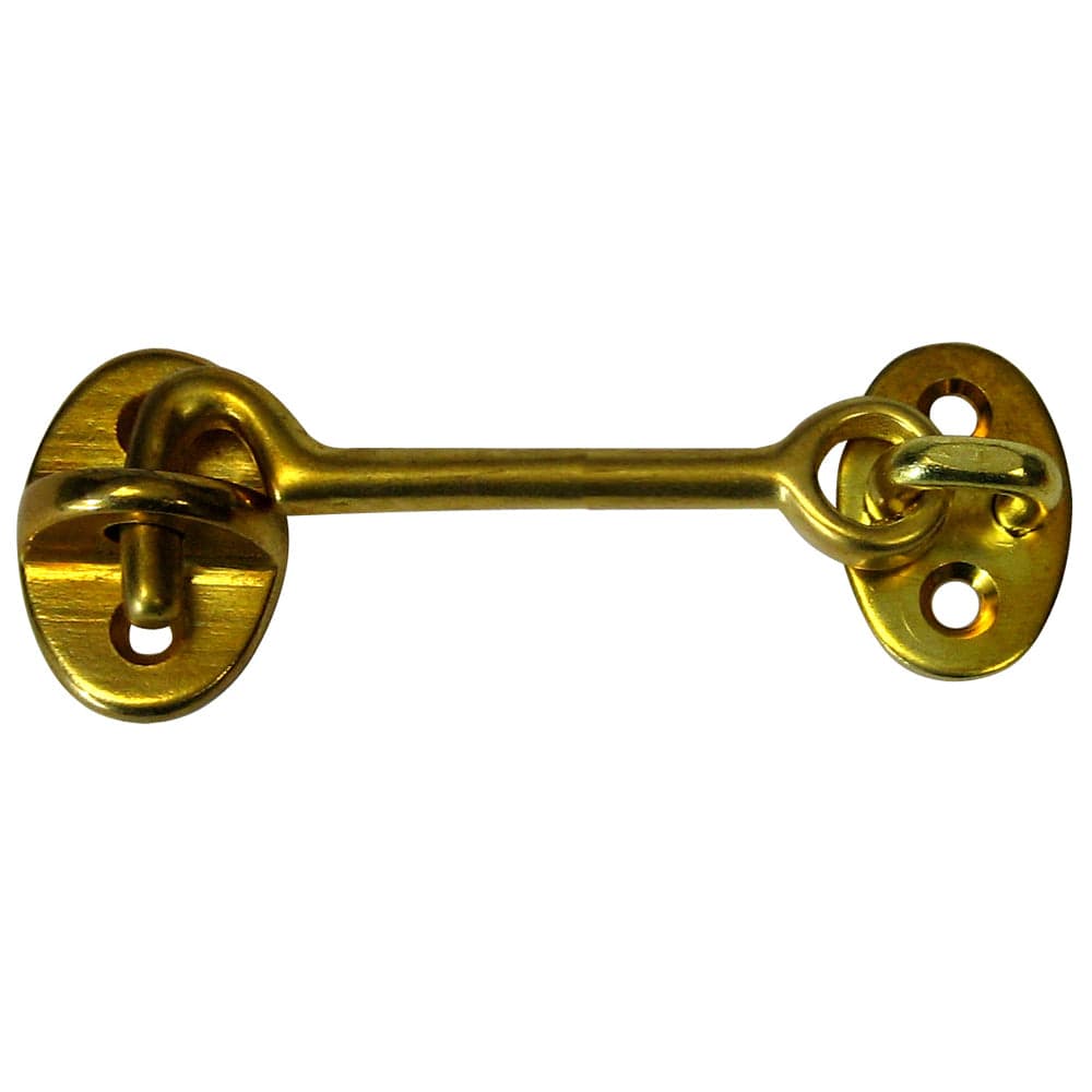 Whitecap Cabin Door Hook - Polished Brass - 3" [S-1402BC] - The Happy Skipper