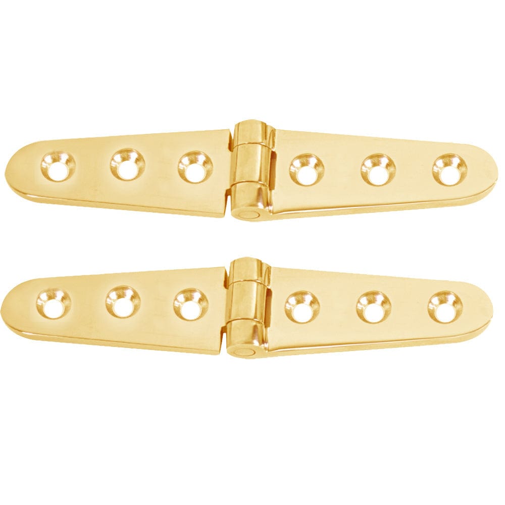 Whitecap Strap Hinge - Polished Brass - 6" x 1-1/8" - Pair [S-605BC] - The Happy Skipper