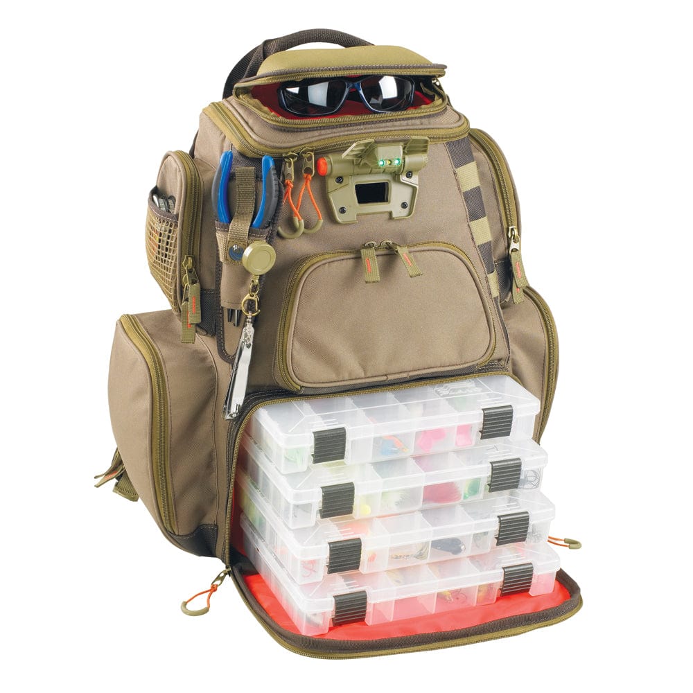 Wild River NOMAD Lighted Tackle Backpack w/4 PT3600 Trays [WT3604] - The Happy Skipper