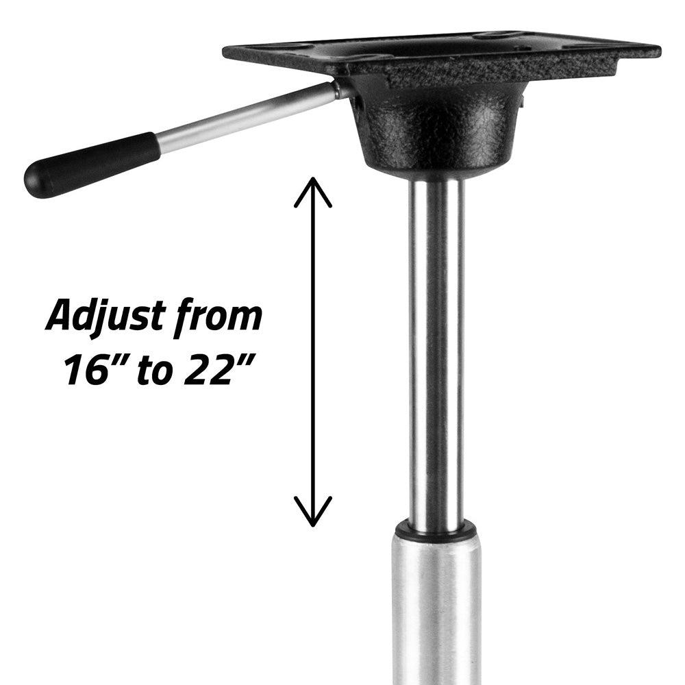 Wise King Pin Power Rise Pedestal - Adjusts 16" to 22-3/8" [8WD2003] - The Happy Skipper