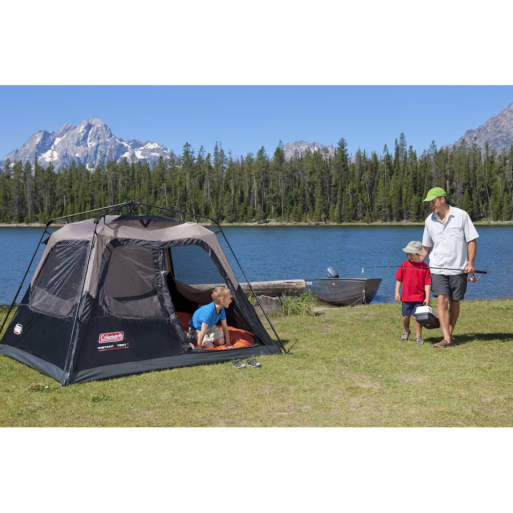 Coleman 4Person Cabin Camping Tent wInstant Setup Black 2206916 – The Happy Skipper