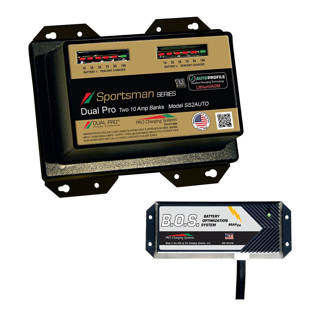 Dual Pro SS2 Auto 2 Bank Battery Charger w/2 Bank B.O.S. [SS2AUTO/BOS12V2] - The Happy Skipper