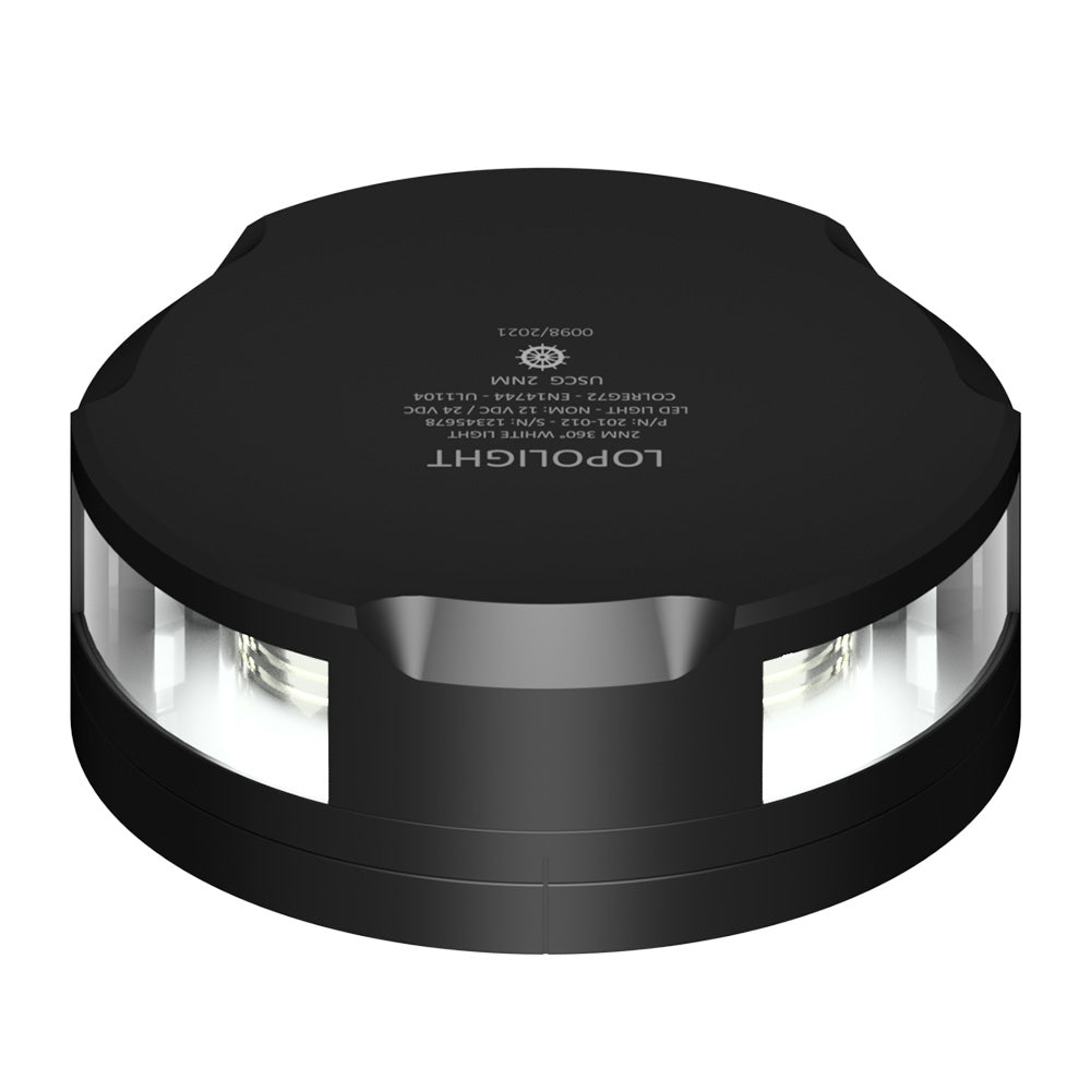 Lopolight 360-Degree Anchor Light - 2NM - Black Housing w/FB Base [201-012-FB-B] - The Happy Skipper