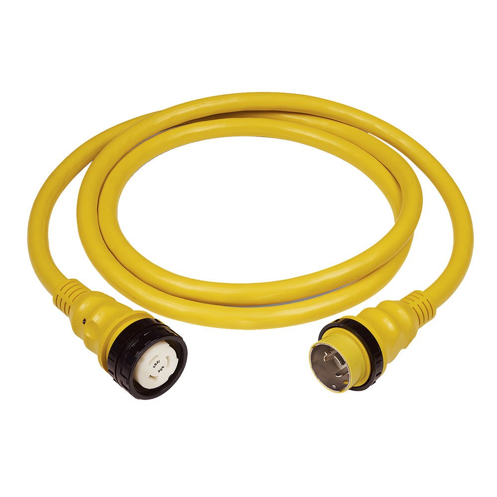 Marinco 50 AMP 125V Shore Power Cable - 75' - Yellow [6153SPP-75] - The Happy Skipper