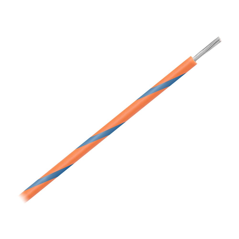 Pacer 16 AWG Gauge Striped Marine Wire 500' Spool - Orange w/Blue Stripe [WUL16OR-6-500] - The Happy Skipper