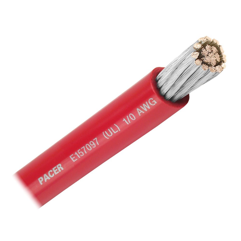 Pacer Red 1/0 AWG Battery Cable - 50' [WUL1/0RD - 50] - The Happy Skipper
