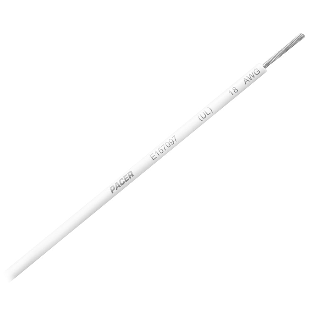 Pacer White 18 AWG UL Marine Wire - 35' [WUL18WH - 35] - The Happy Skipper