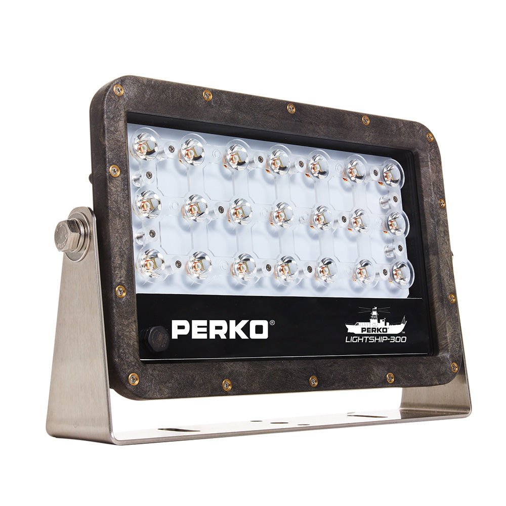 Perko Lightship 100 LED High Performance Floodlight - 12/24V - Black [1643100F0B] - The Happy Skipper