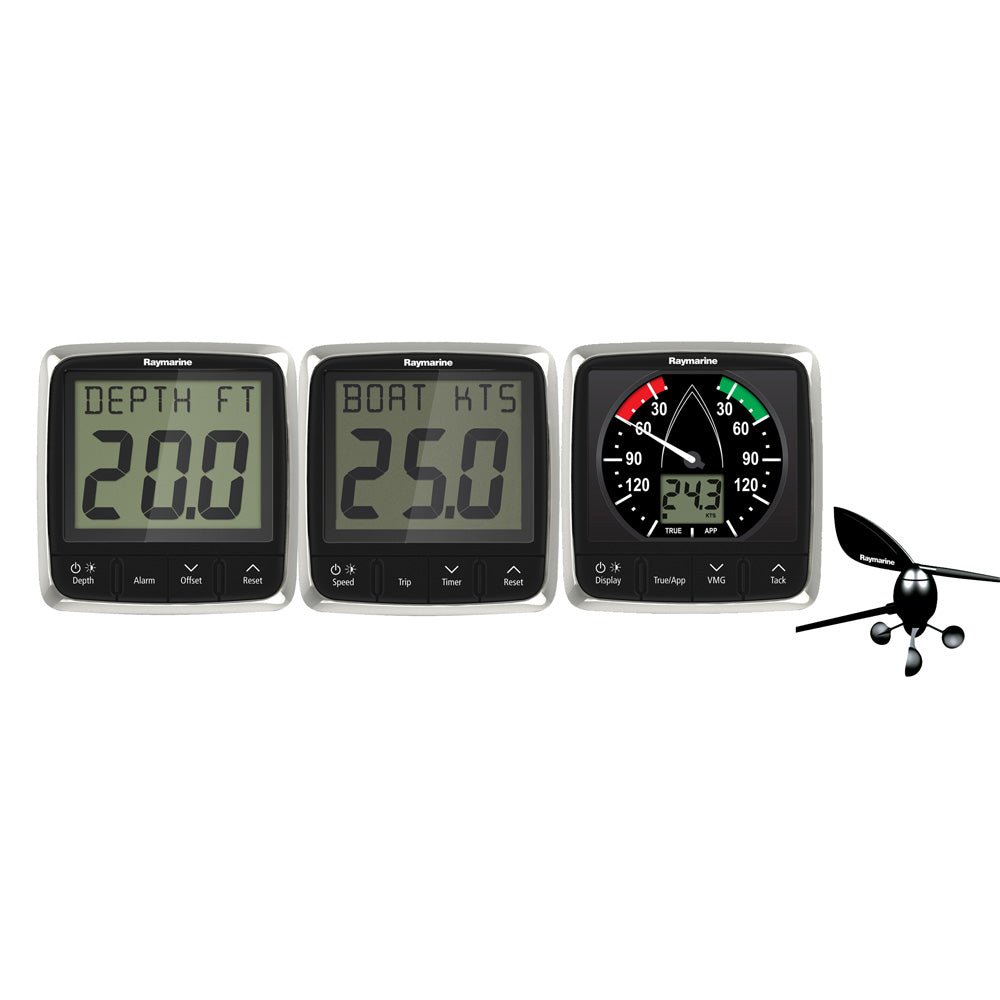 Raymarine i50/i60 Wind, Speed, Depth System Pack w/Transducers [T70584] - The Happy Skipper