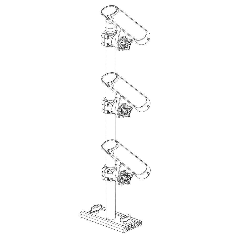 Scotty 333 Track Mounted Rod Tree - Rodmaster II Rod Holders [0333] - The Happy Skipper