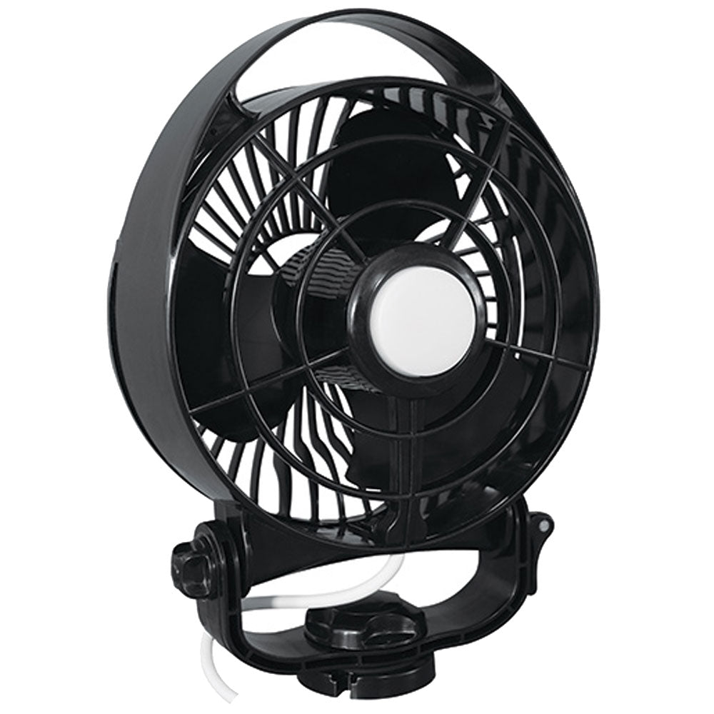 SEEKR by Caframo Maestro 12V 3-Speed 6" Marine Fan w/LED Light - Black [7482CABBX] - The Happy Skipper