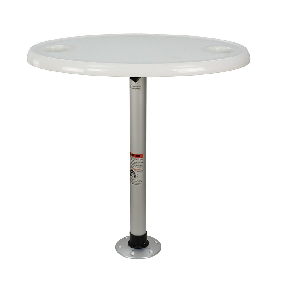 Springfield Thread-Lock Electrified Oval Table Package w/LED Lights USB Ports [1691227-L1] - The Happy Skipper