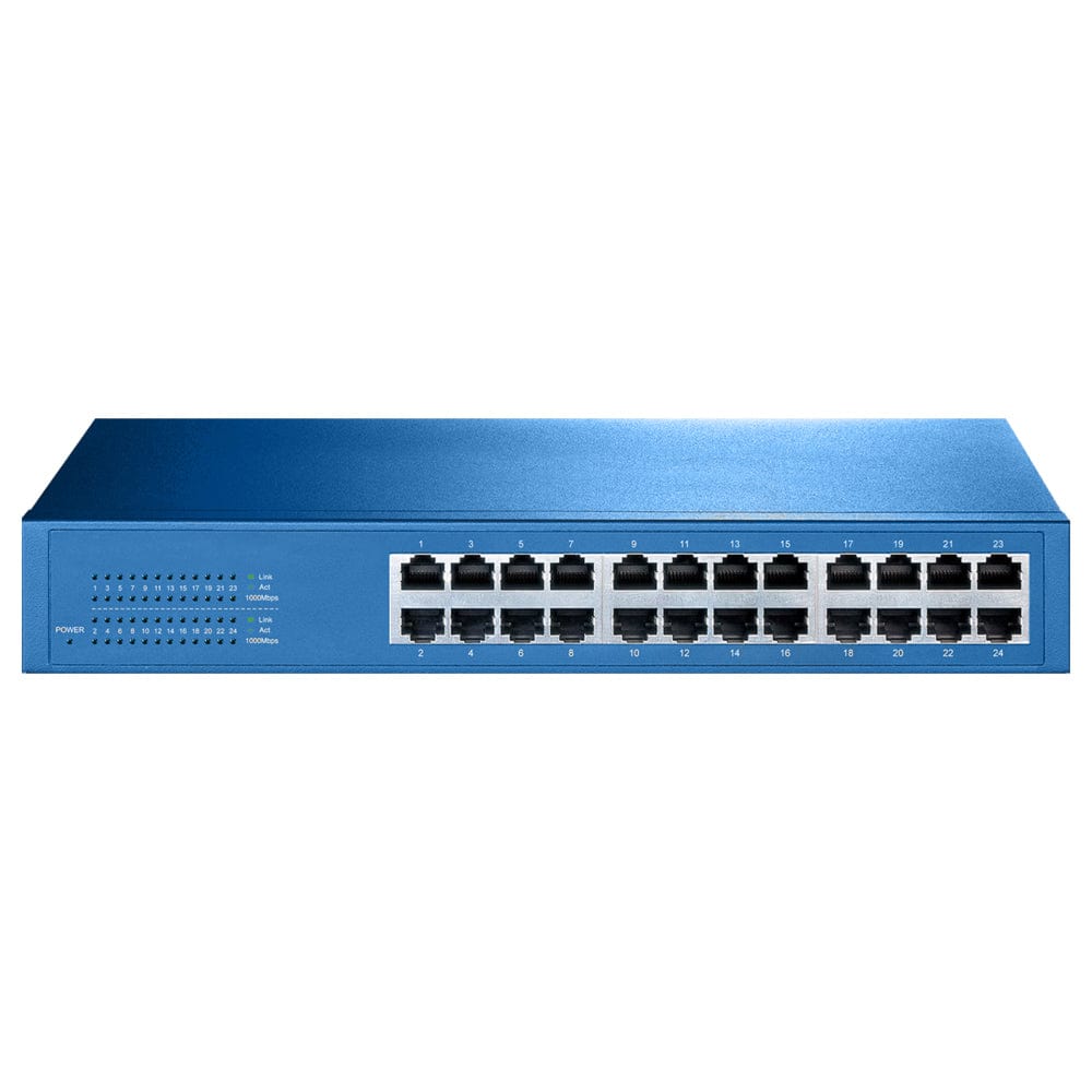 Aigean 24-Port Network Switch - Desk or Rack Mountable - 100-240VAC - 50/60Hz [NS-24] - The Happy Skipper