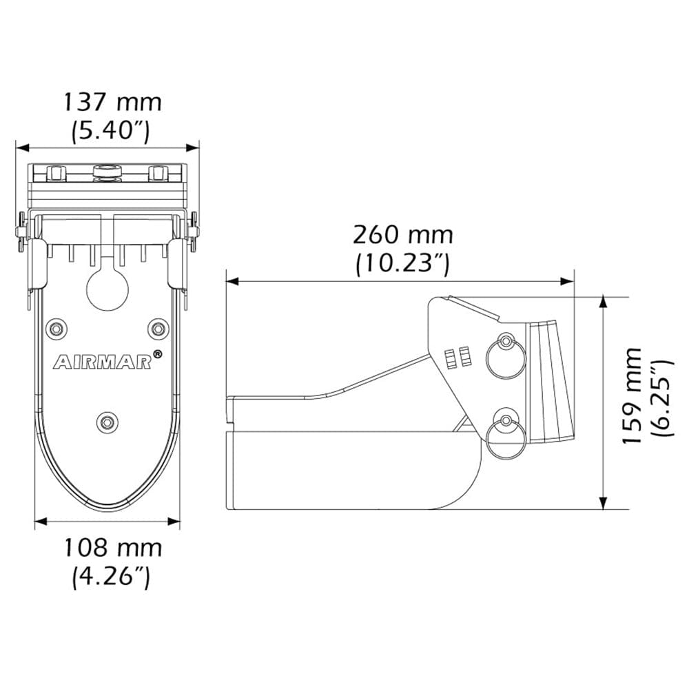 Airmar TM185C-HW High Frequency Wide Beam CHIRP Transom Mount 14-Pin Transducer f/Humminbird [TM185C-HW-14HB] - The Happy Skipper