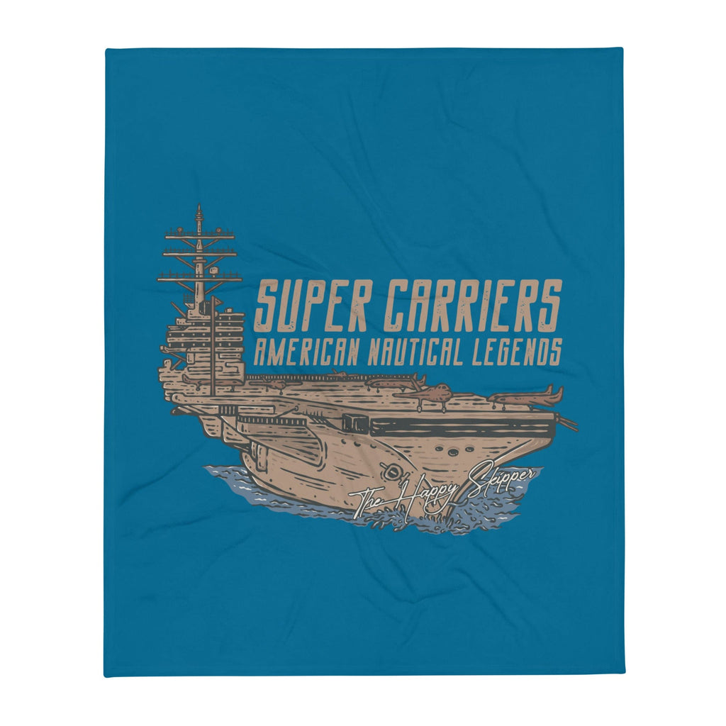 American Nautical Legends - Super Carriers - Throw Blanket - The Happy Skipper