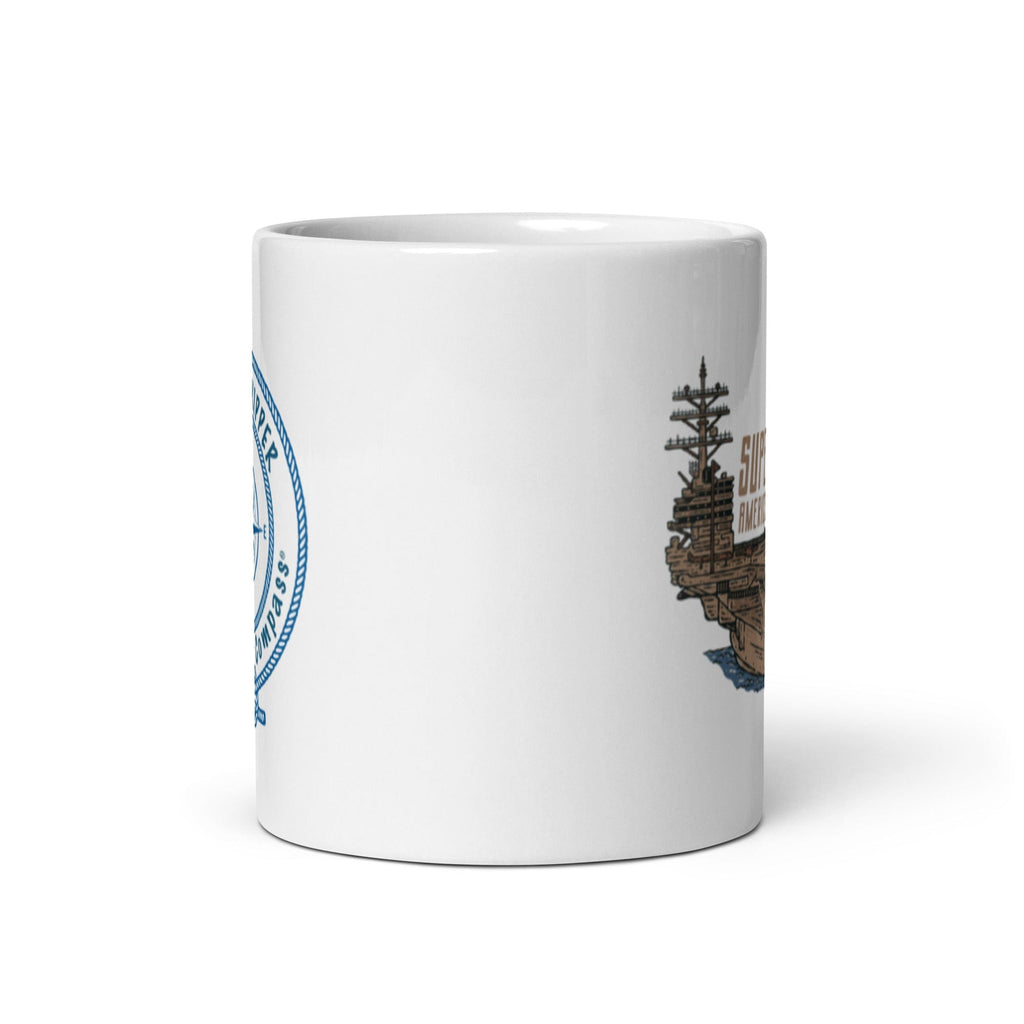 American Nautical Legends - Super Carriers White Coffee Cup - The Happy Skipper