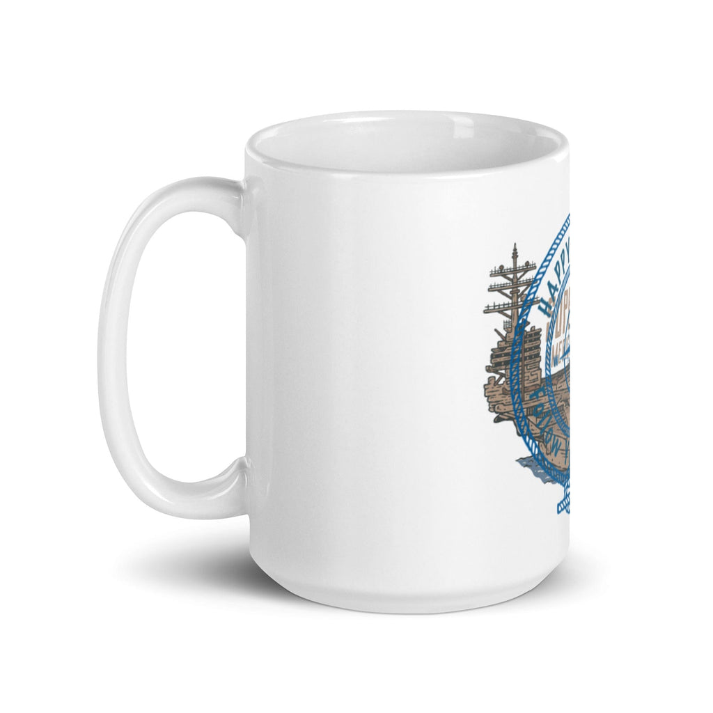 American Nautical Legends - Super Carriers White Coffee Cup - The Happy Skipper