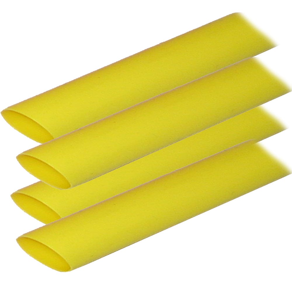 Ancor Adhesive Lined Heat Shrink Tubing (ALT) - 3/4" x 12" - 4-Pack - Yellow [306924] - The Happy Skipper