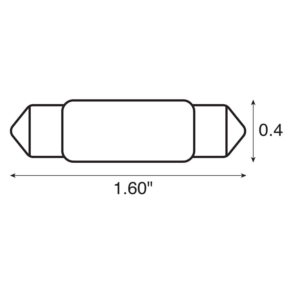 Ancor Bulb, Festoon, 12V - .97A - 15W - 12CP - 2-Pieces [522112] - The Happy Skipper