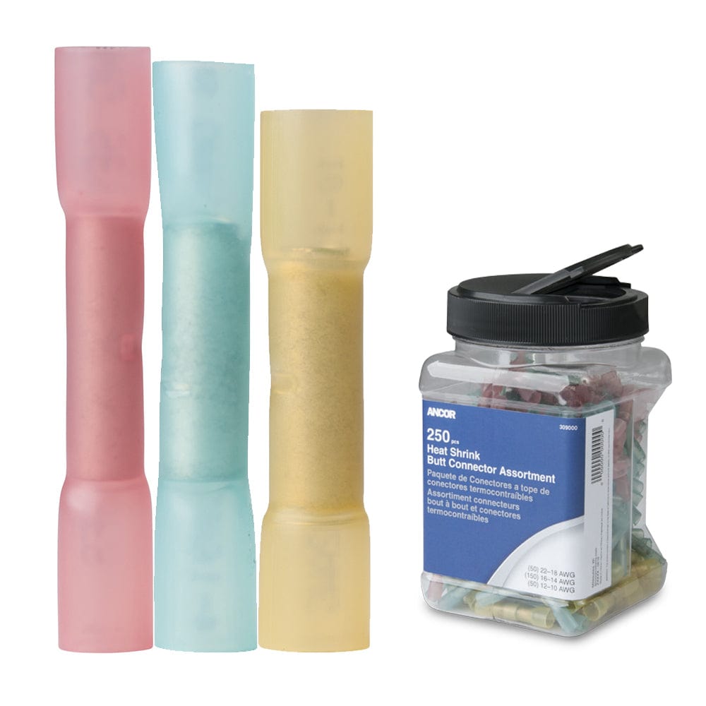 Ancor Heat Shrink Butt Connector Multi-Pack - 250-Piece - Jar [309000] - The Happy Skipper