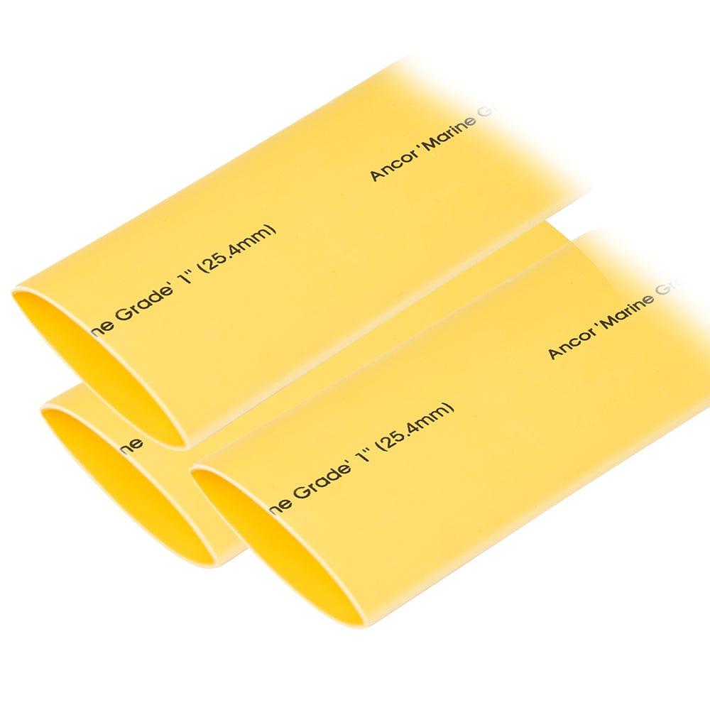 Ancor Heat Shrink Tubing 1" x 12" - Yellow - 3 Pieces [307924] - The Happy Skipper