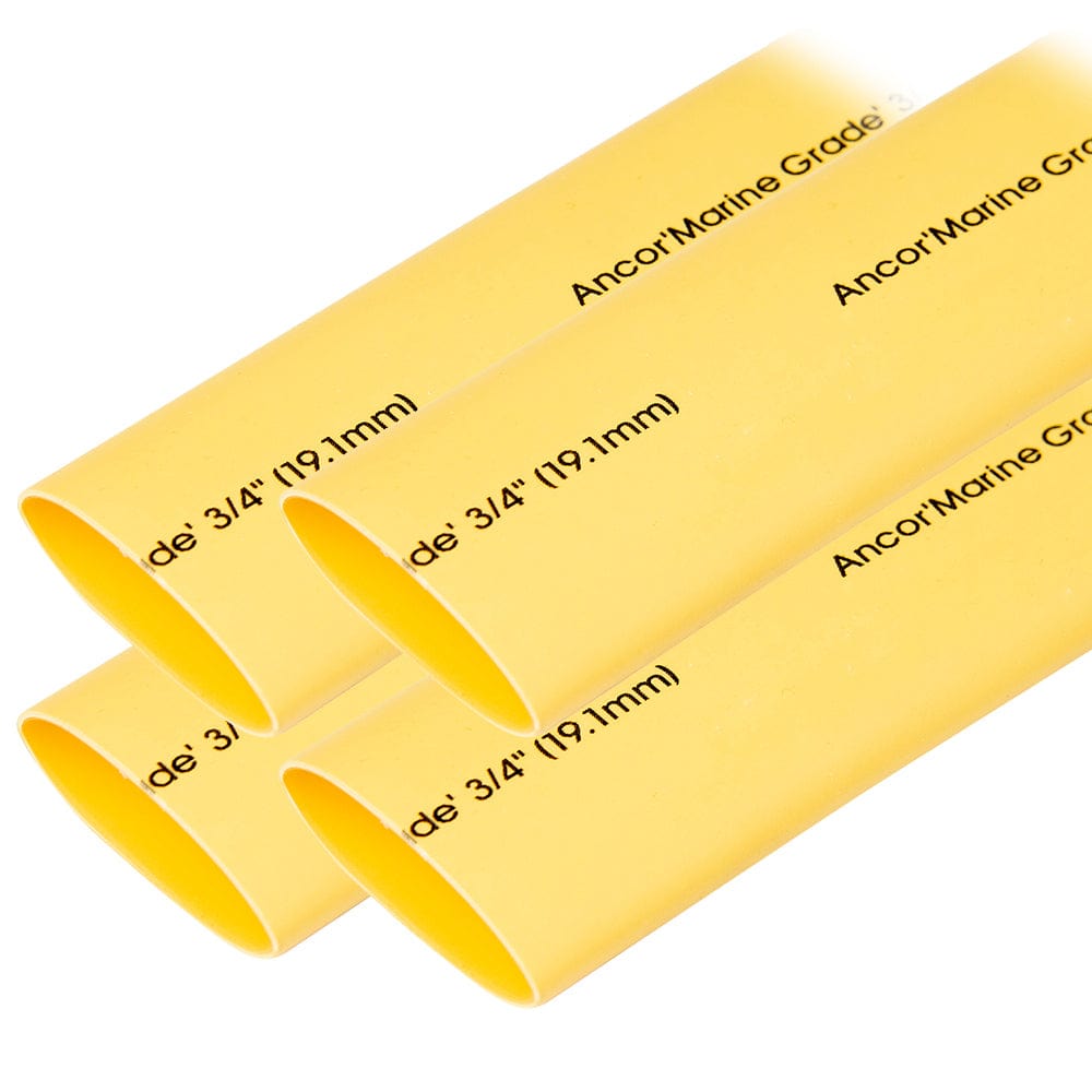 Ancor Heat Shrink Tubing 3/4" x 6" - Yellow - 4 Pieces [306906] - The Happy Skipper