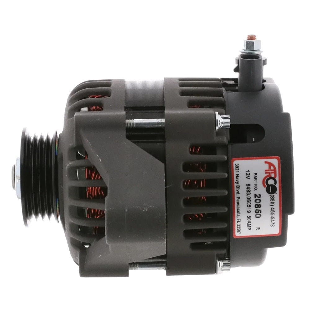 ARCO Marine Premium Replacement Outboard Alternator w/Multi-Groove Pulley - 12V 50A [20850] - The Happy Skipper