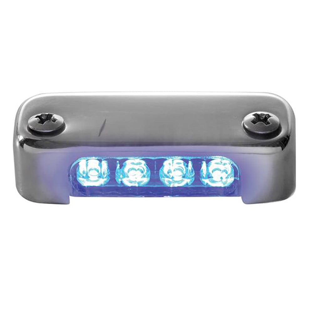 Attwood Blue LED Micro Light w/Stainless Steel Bezel Vertical Mount [6350B7] - The Happy Skipper