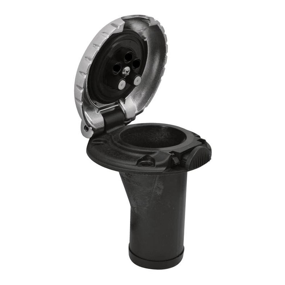 Attwood Deck Fill f/Carbon Canister System - Straight Body Scalloped Chrome Cap [99DFCCSZ1S] - The Happy Skipper