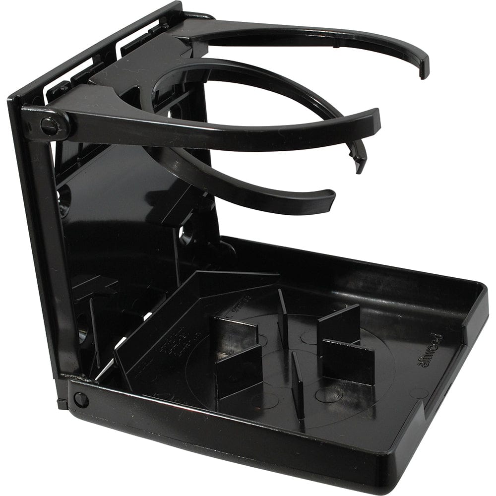 Attwood Fold-Up Drink Holder - Dual Ring - Black [2445-7] - The Happy Skipper