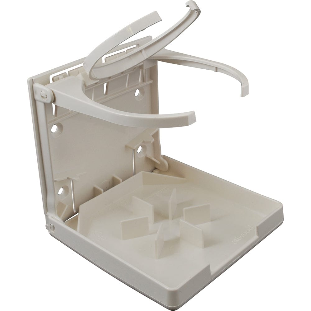 Attwood Fold-Up Drink Holder - Dual Ring - White [2449-7] - The Happy Skipper