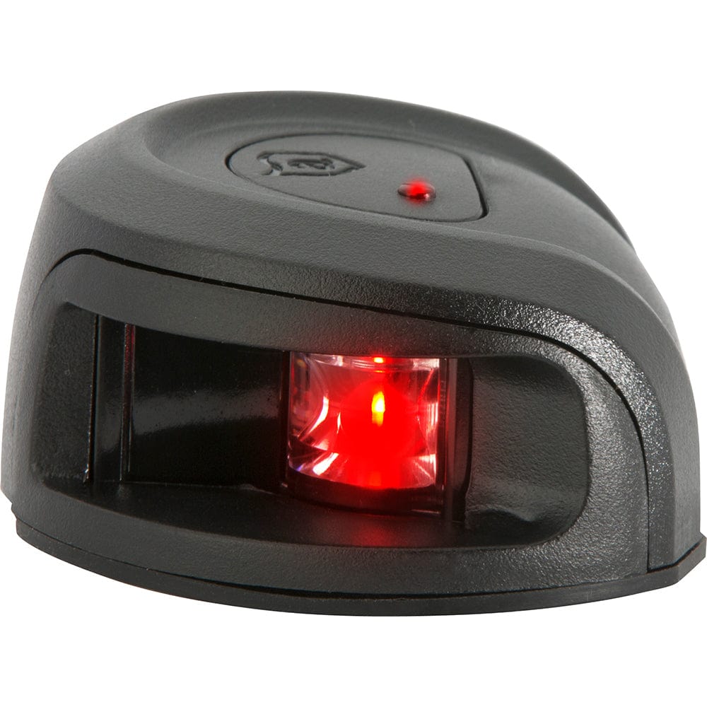 Attwood LightArmor Deck Mount Navigation Light - Black Composite - Port (red) - 2NM [NV2012PBR-7] - The Happy Skipper