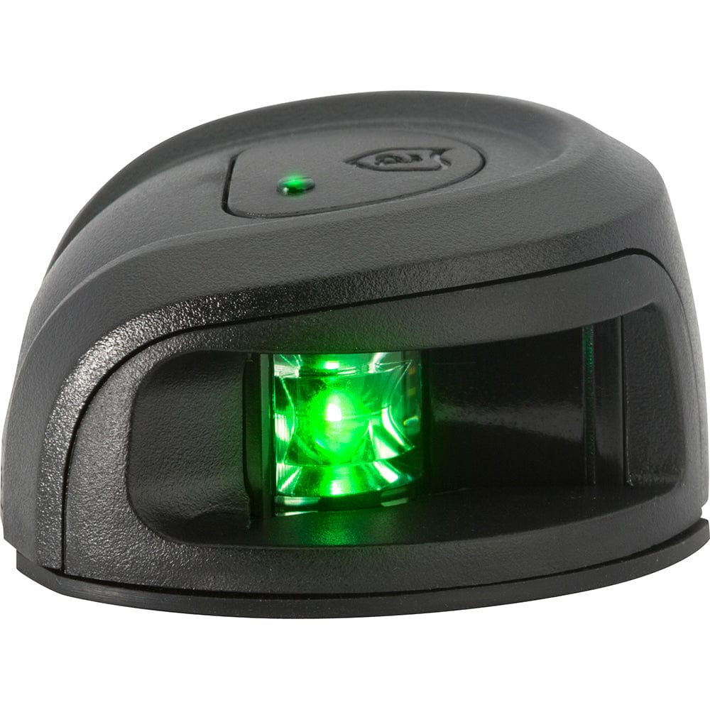 Attwood LightArmor Deck Mount Navigation Light - Black Composite - Starboard (green) - 2NM [NV2012PBG-7] - The Happy Skipper