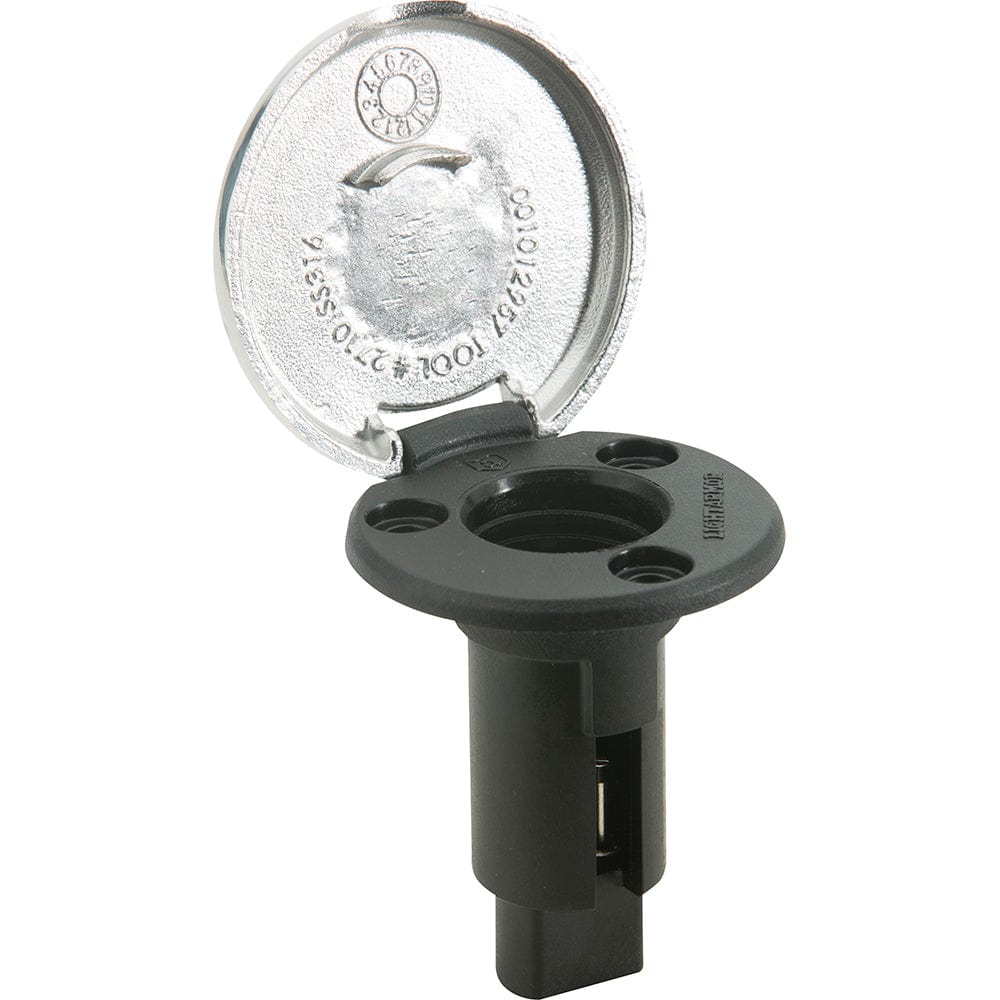 Attwood LightArmor Plug-In Base - 2 Pin - Stainless Steel - Round [910R2PSB-7] - The Happy Skipper