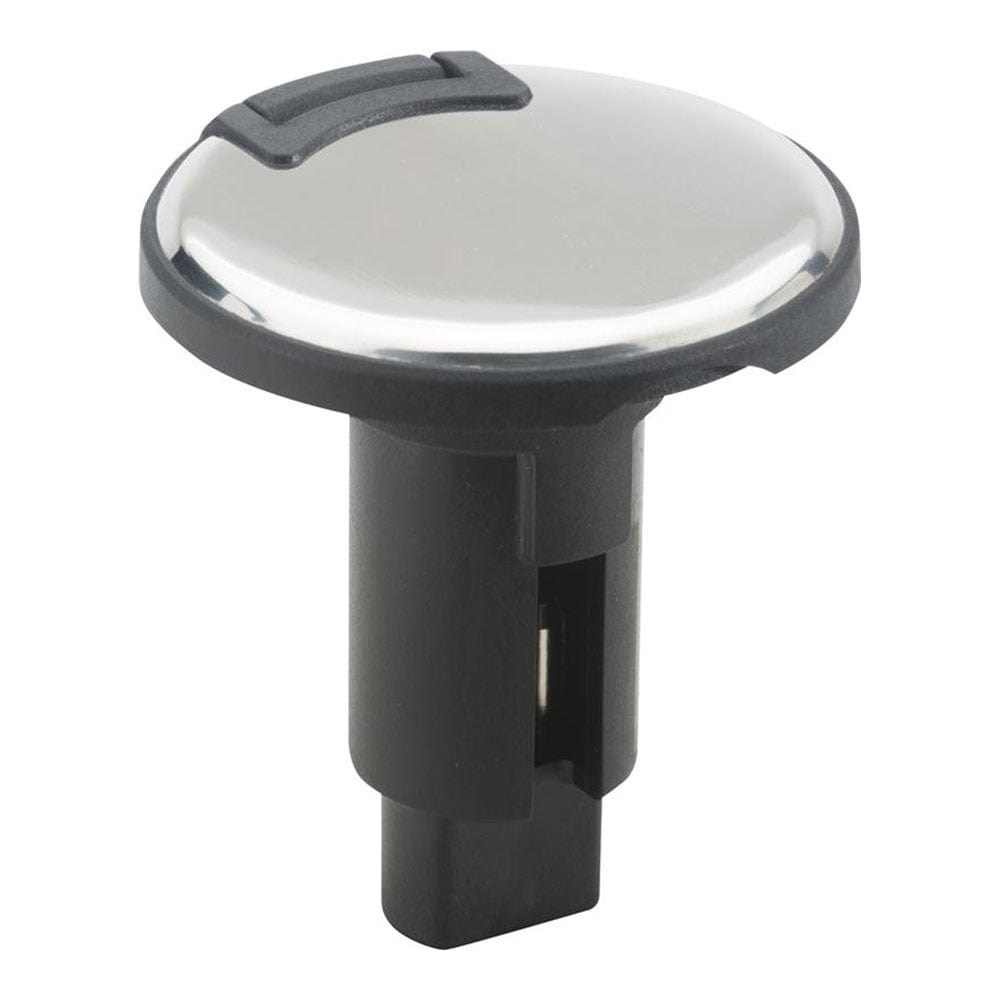 Attwood LightArmor Plug-In Base - 2 Pin - Stainless Steel - Round [910R2PSB-7] - The Happy Skipper