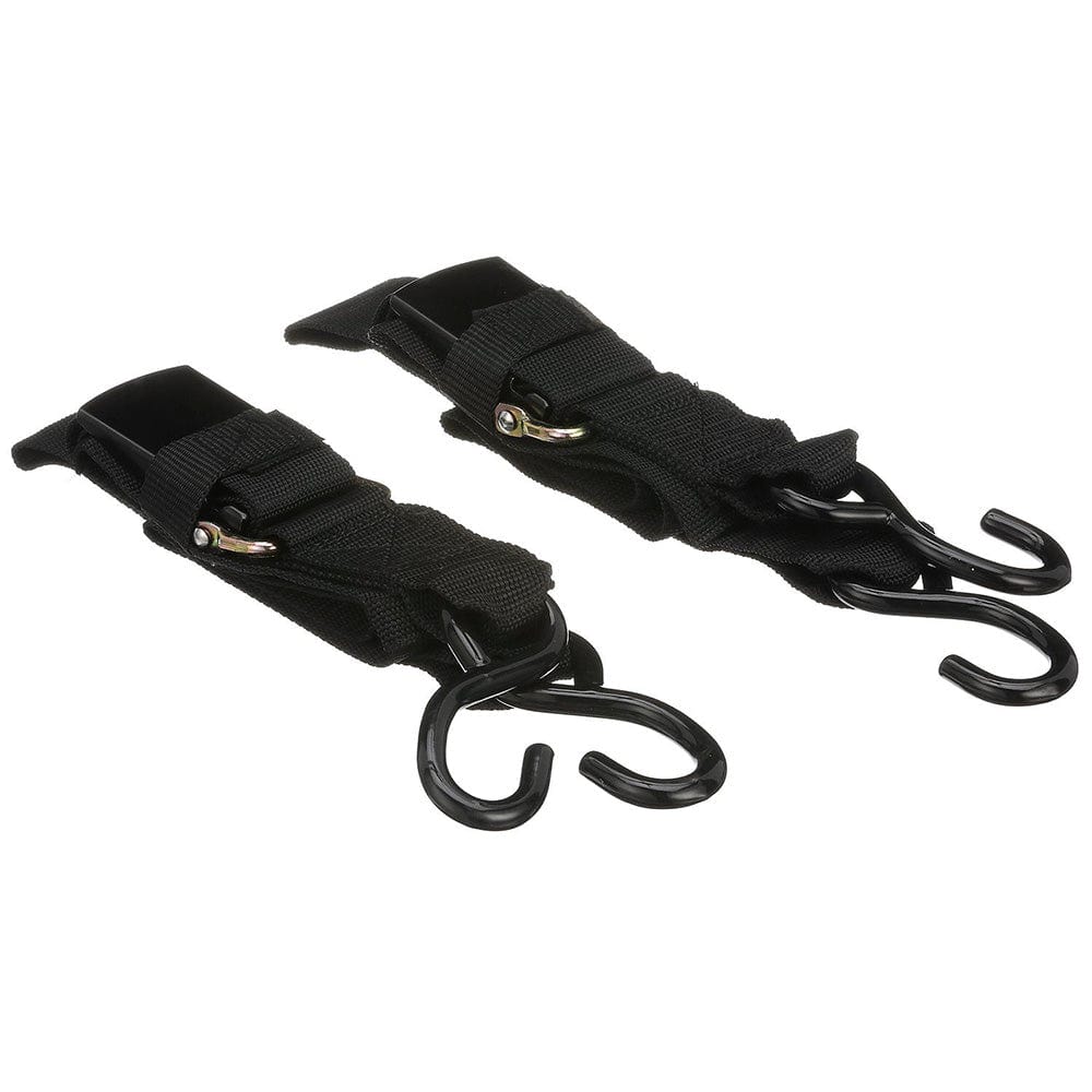 Attwood Quick-Release Transom Tie-Down Straps 2" x 4 Pair [15232-7] - The Happy Skipper