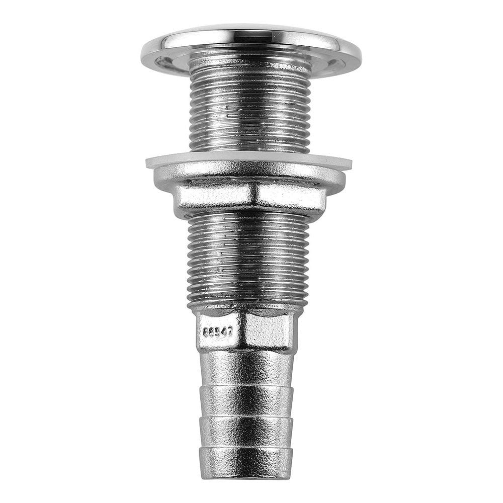 Attwood Stainless Steel Thru-Hull Standard Straight Barbed - 5/8" Inner Diameter [66546-3] - The Happy Skipper