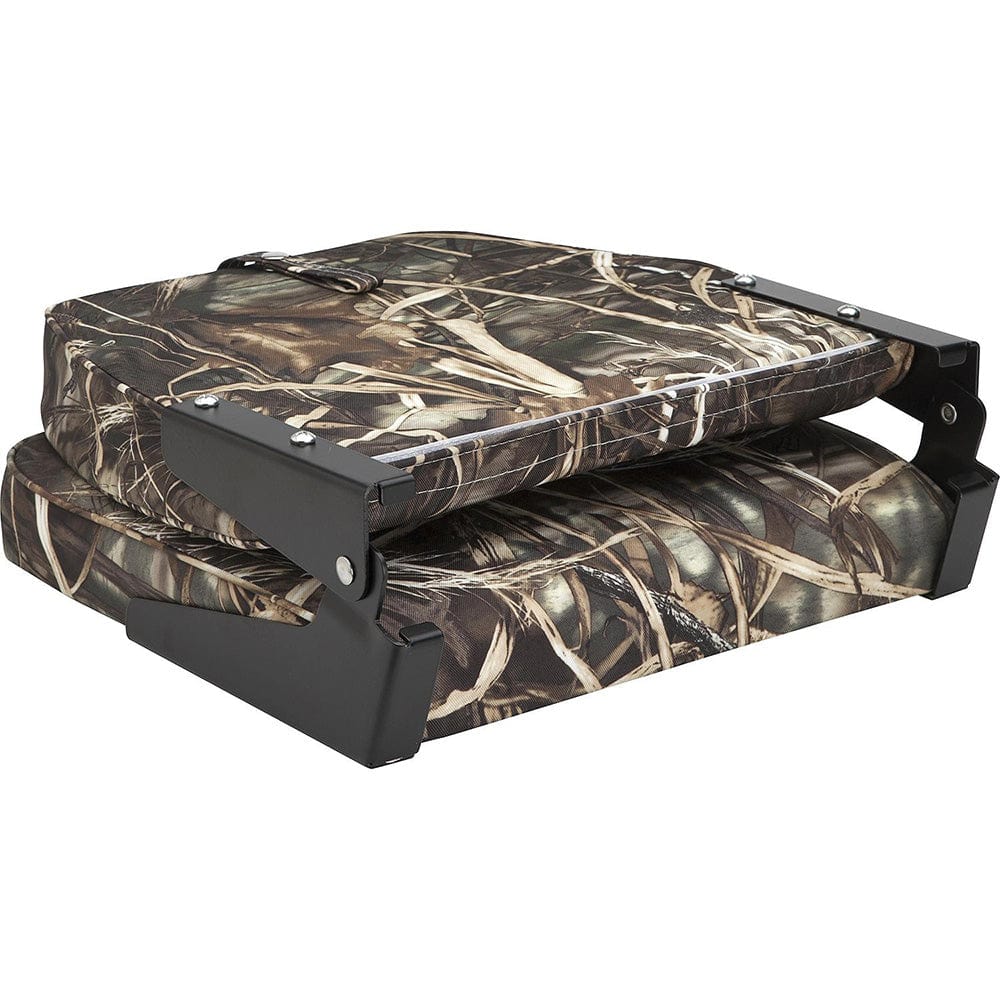 Attwood Swivl-Eze Low Back Padded Flip Seat - Camo [98395CAMO] - The Happy Skipper